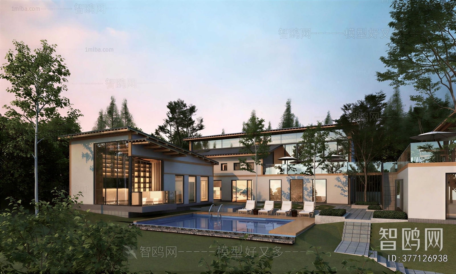 New Chinese Style Courtyard/landscape