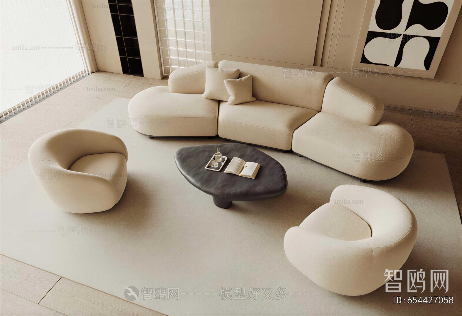 Wabi-sabi Style Sofa Combination