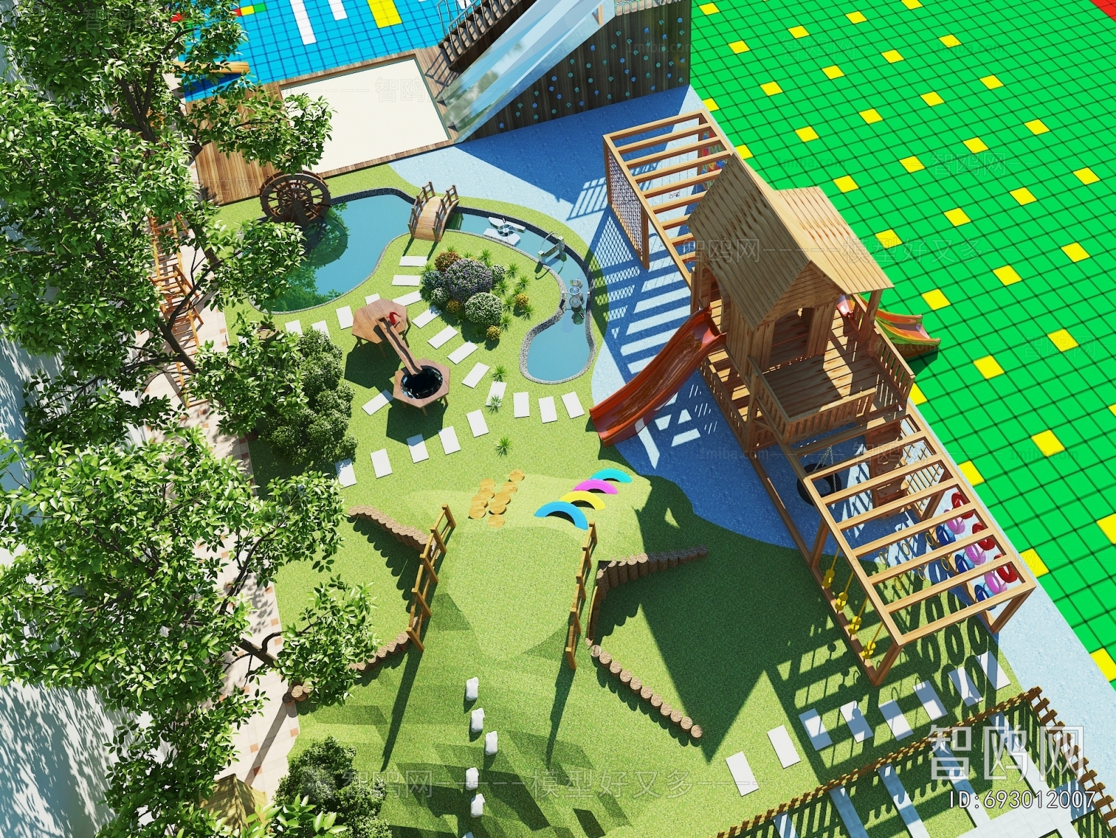 Modern Outdoor Space In Kindergarten