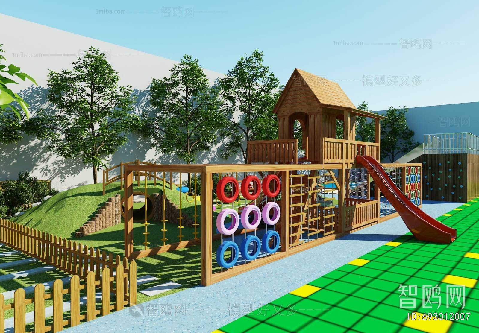 Modern Outdoor Space In Kindergarten