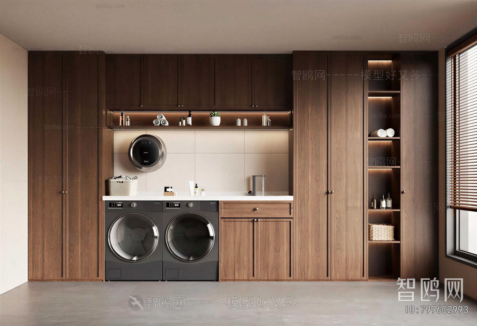 Modern Balcony Laundry Room