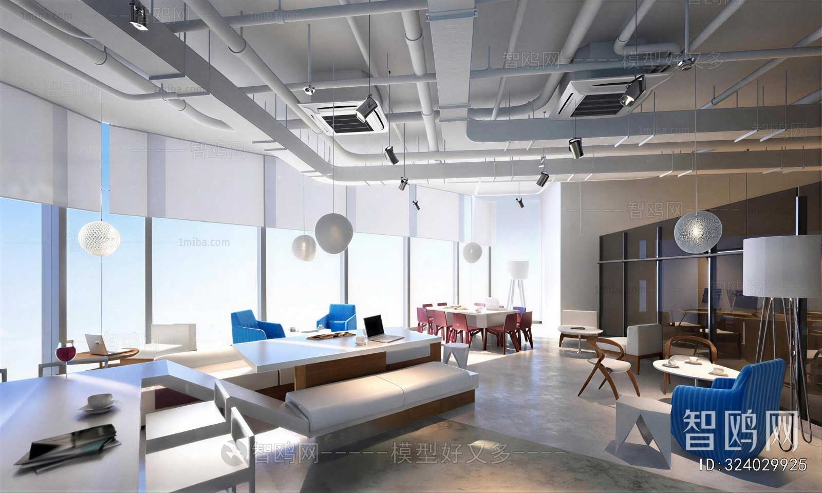 Industrial Style Office Rest Area