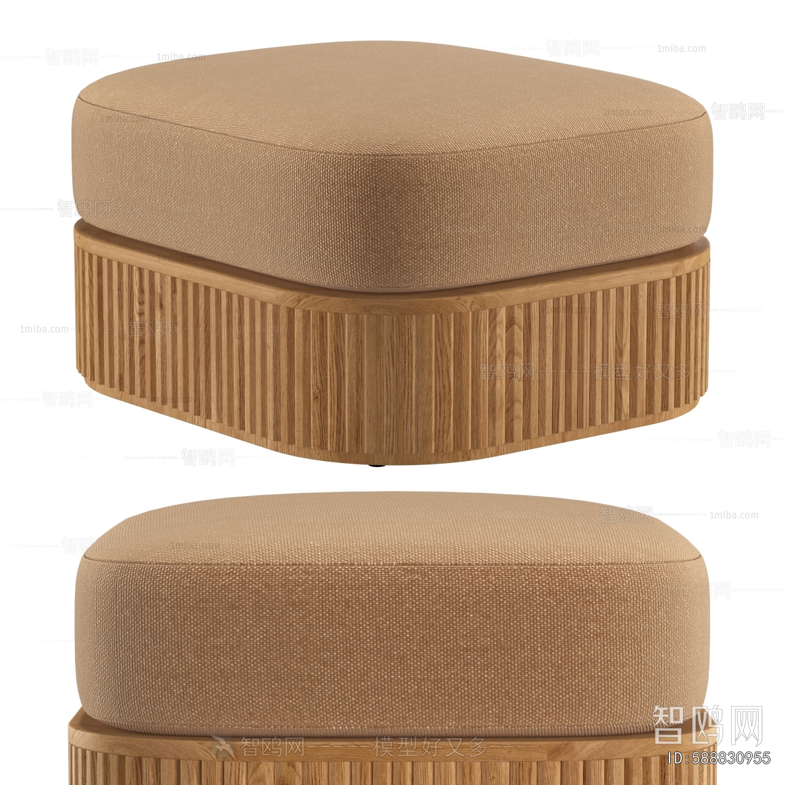 Wabi-sabi Style Sofa Stool