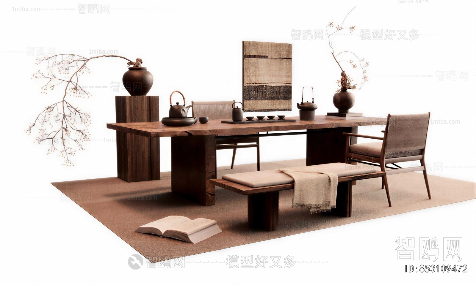 Wabi-sabi Style Tea Tables And Chairs