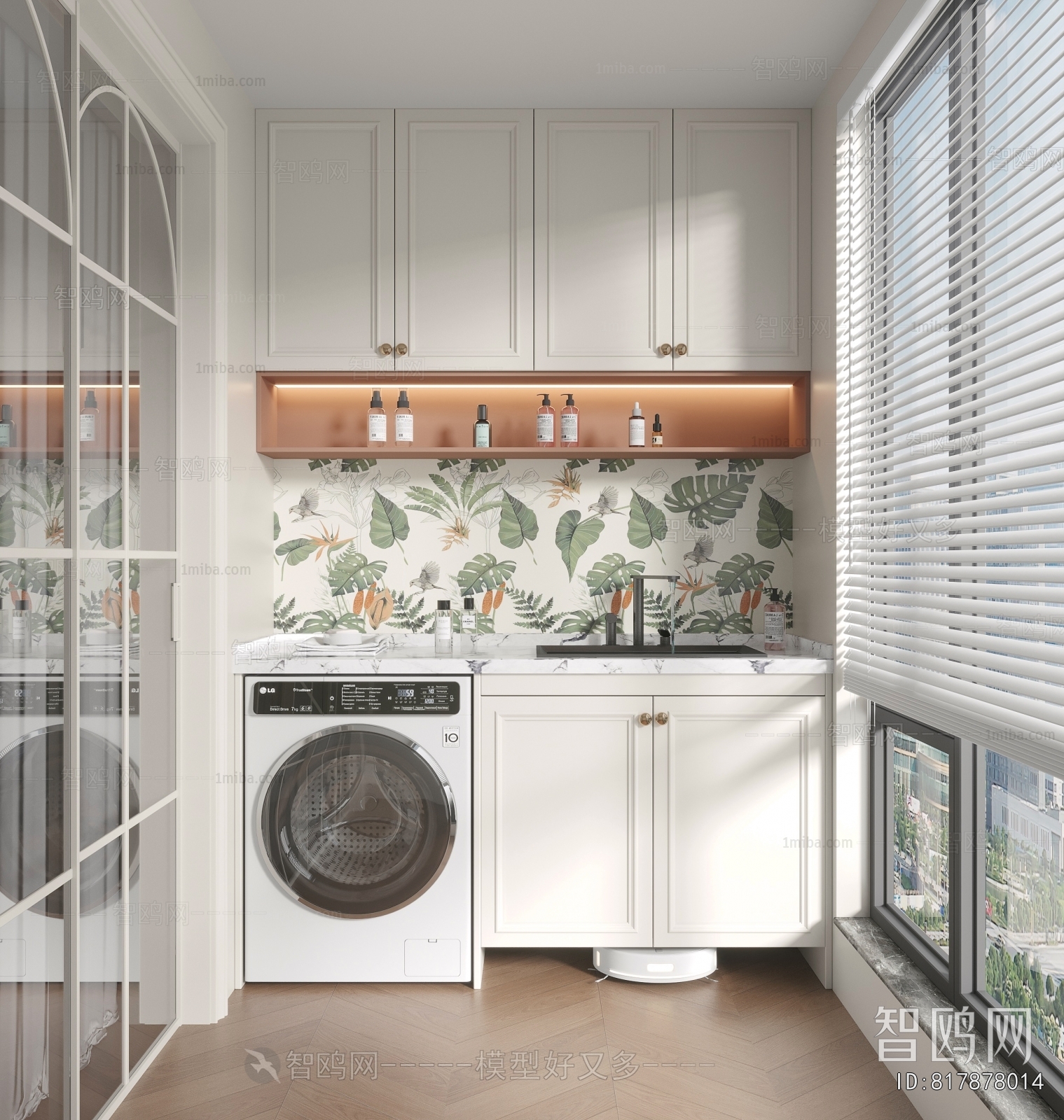 French Style Balcony Laundry Room