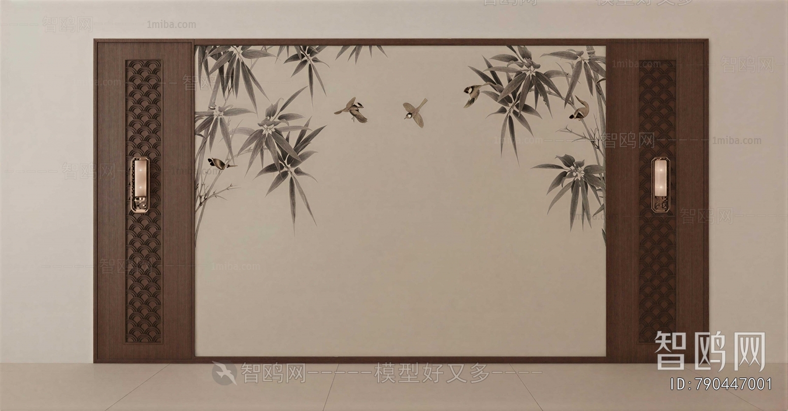 New Chinese Style TV Wall