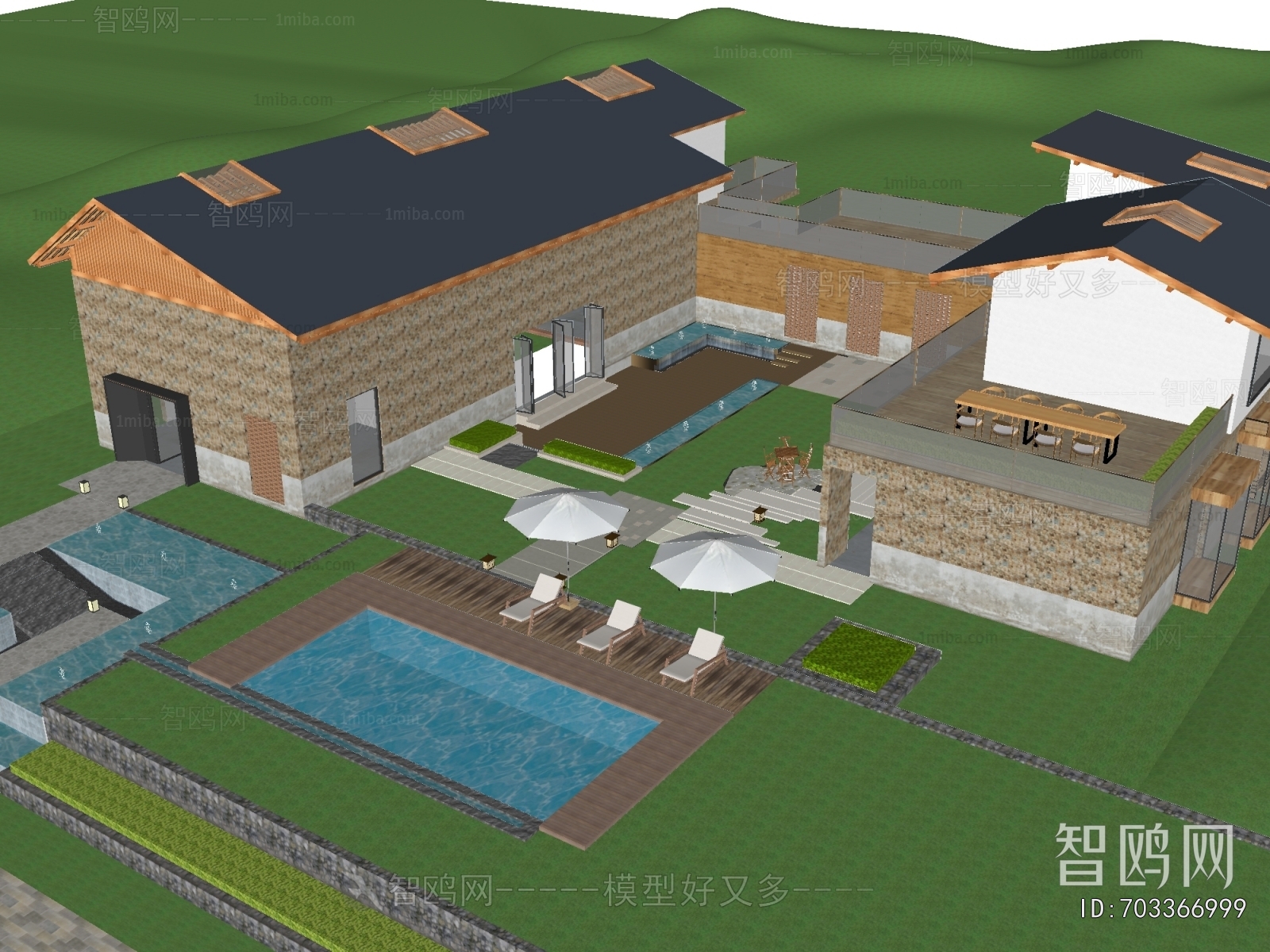 New Chinese Style Appearance Of Commercial Building