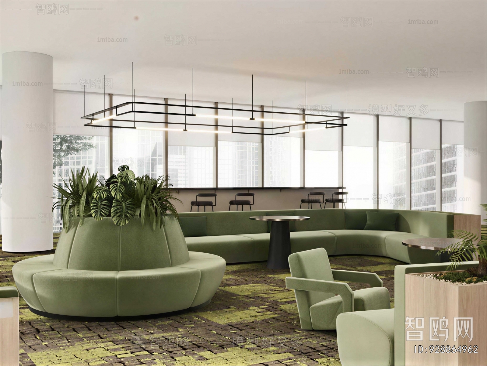 Modern Office Negotiation Area