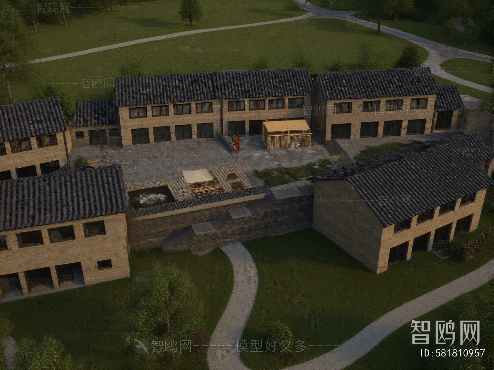 New Chinese Style Appearance Of Commercial Building
