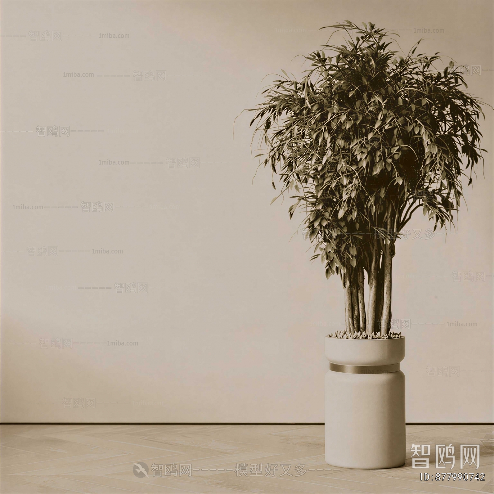 Modern Ground Green Plant Potted Plants