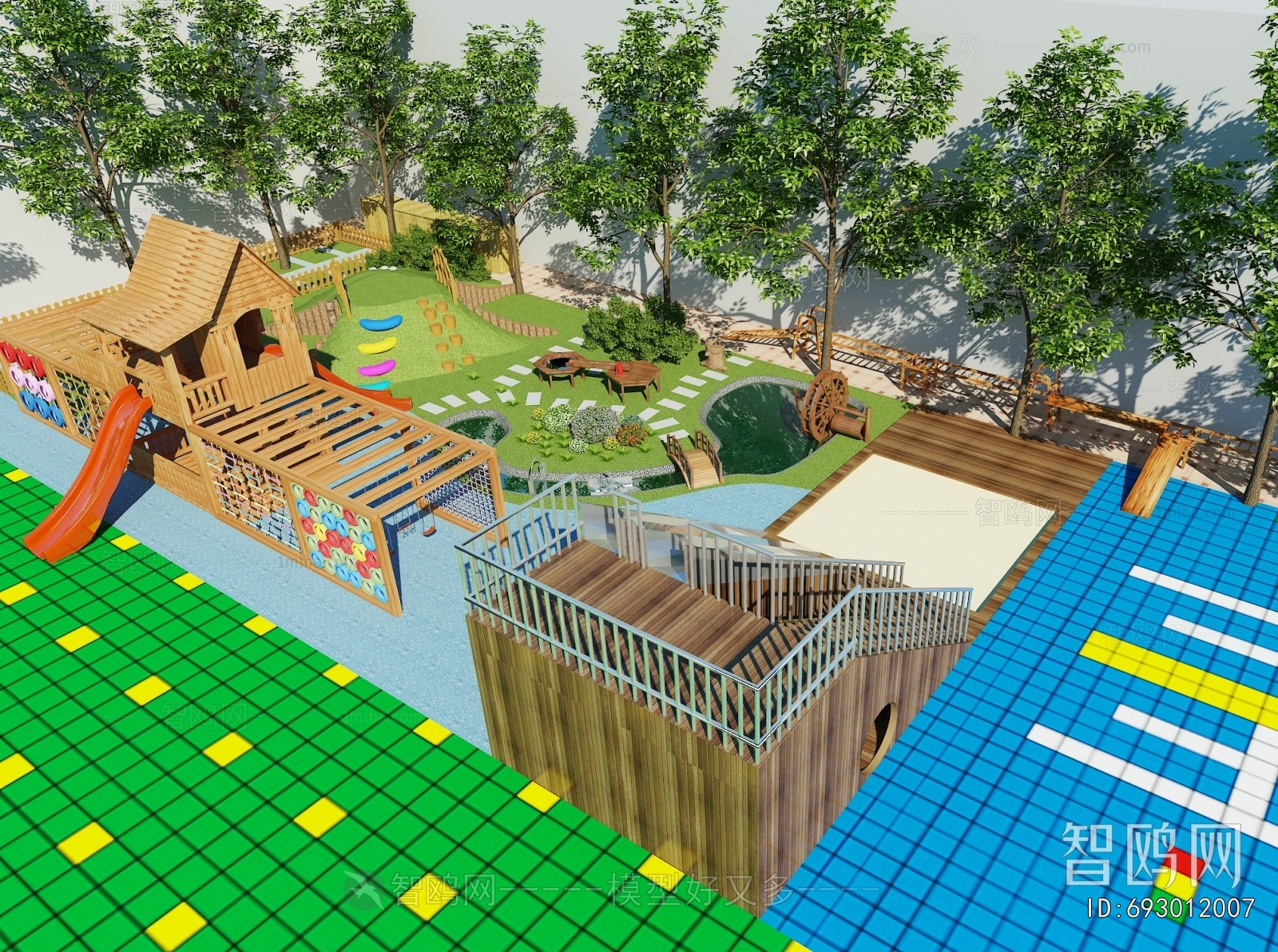 Modern Outdoor Space In Kindergarten