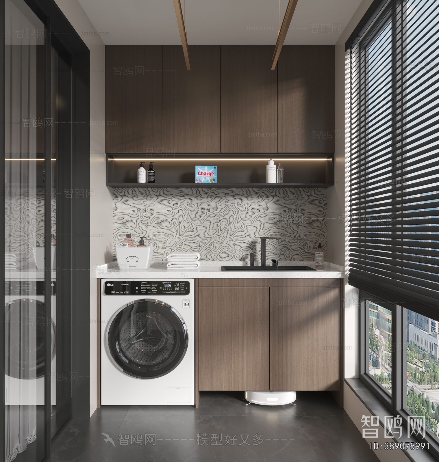 Modern Balcony Laundry Room