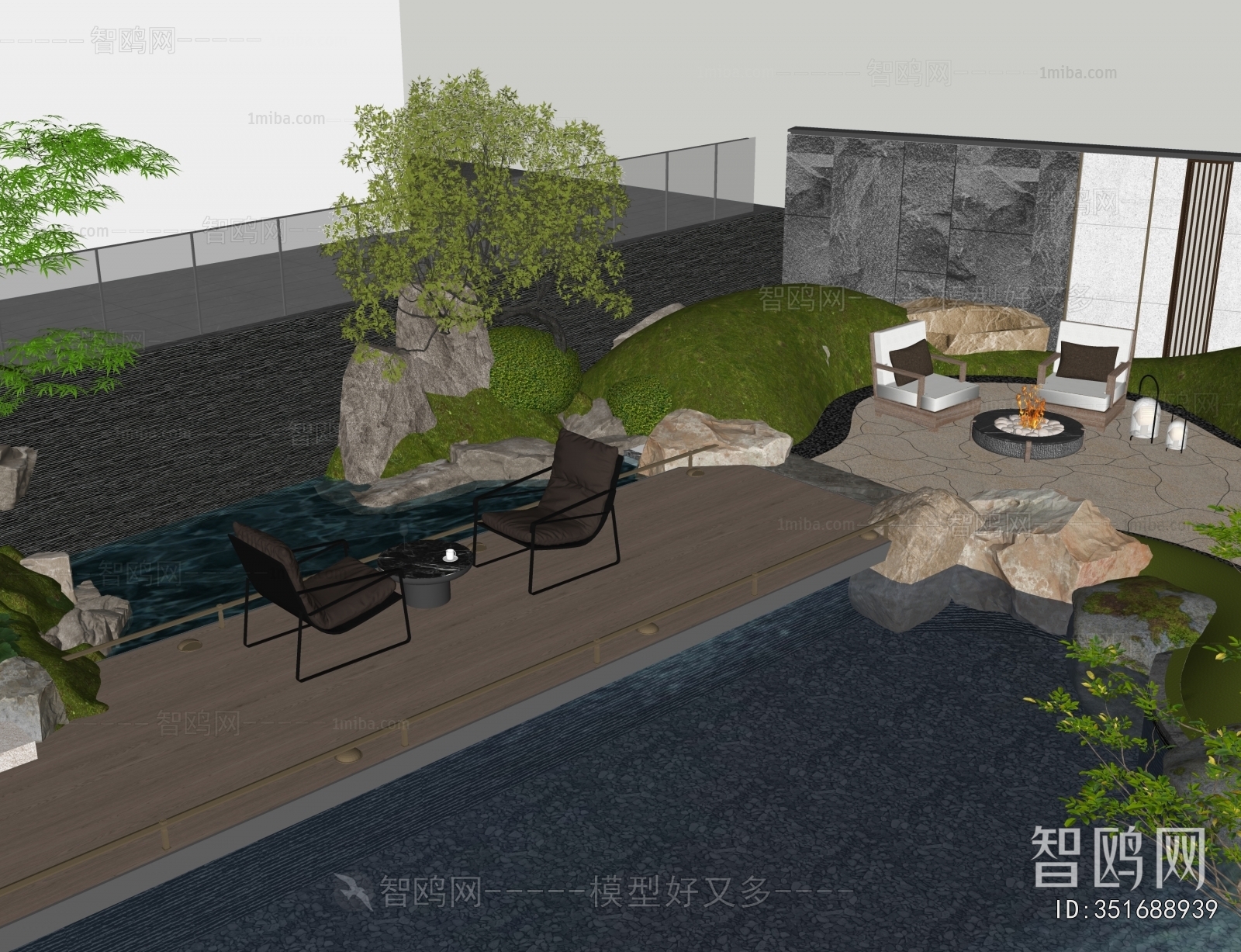 New Chinese Style Courtyard/landscape