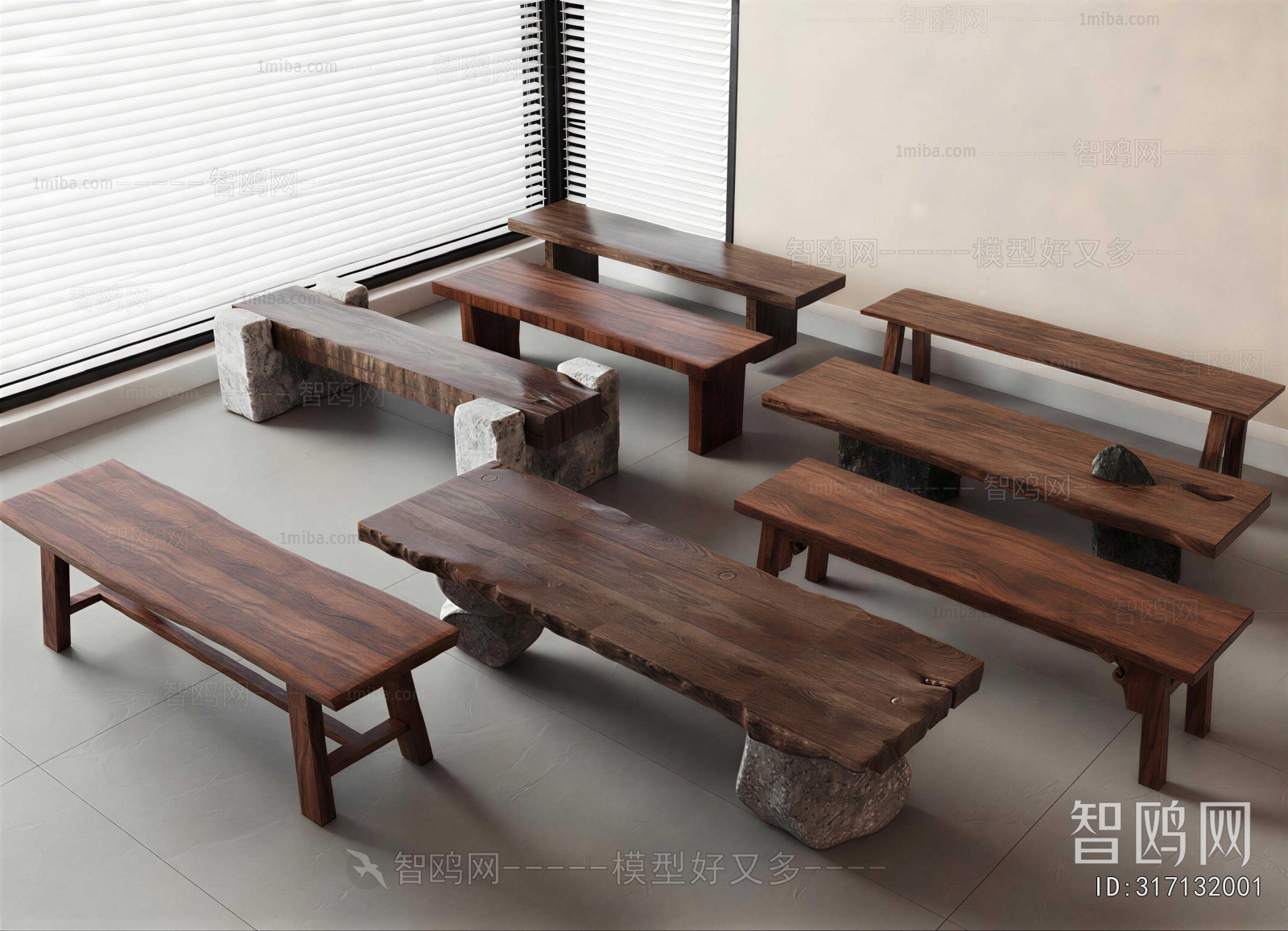 Wabi-sabi Style Bench
