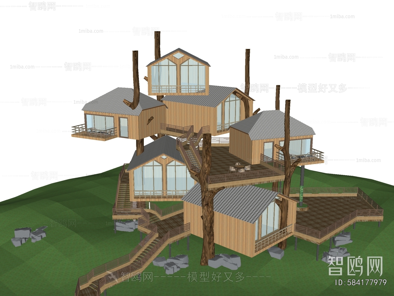 New Chinese Style Appearance Of Commercial Building