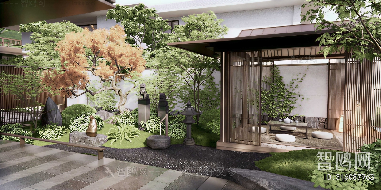 New Chinese Style Courtyard/landscape