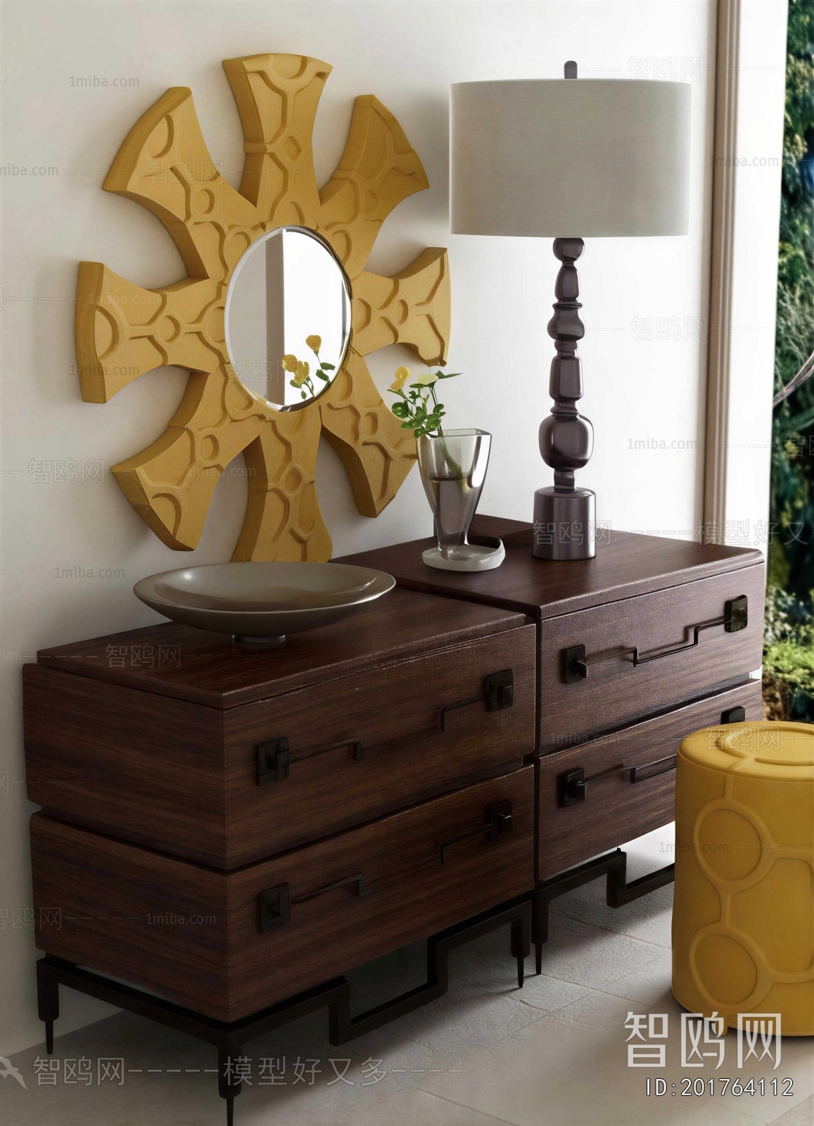 New Chinese Style Entrance Cabinet