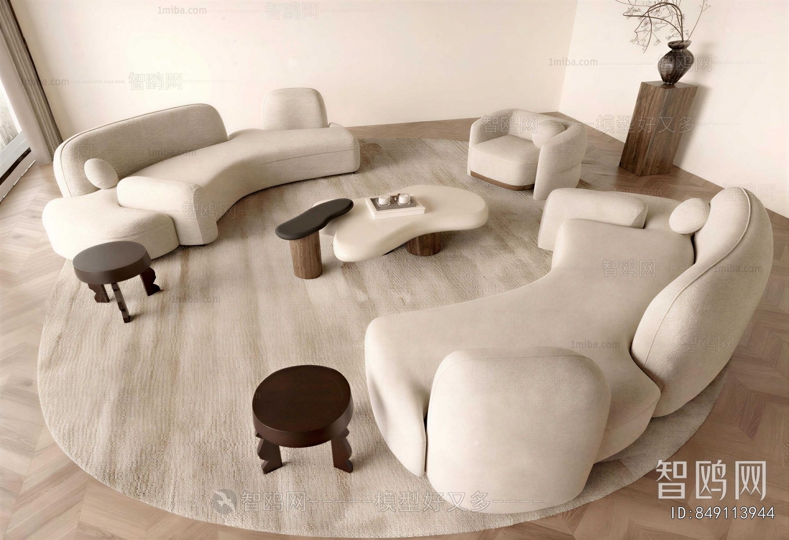 Wabi-sabi Style Sofa Combination