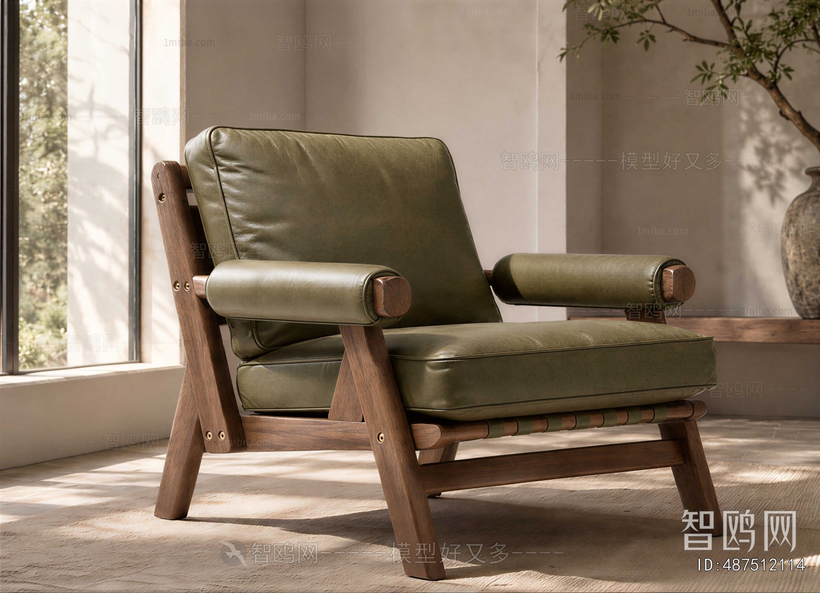 Wabi-sabi Style Lounge Chair