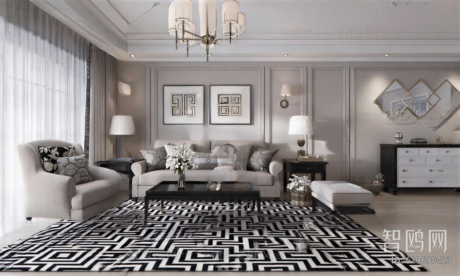 American Style A Living Room