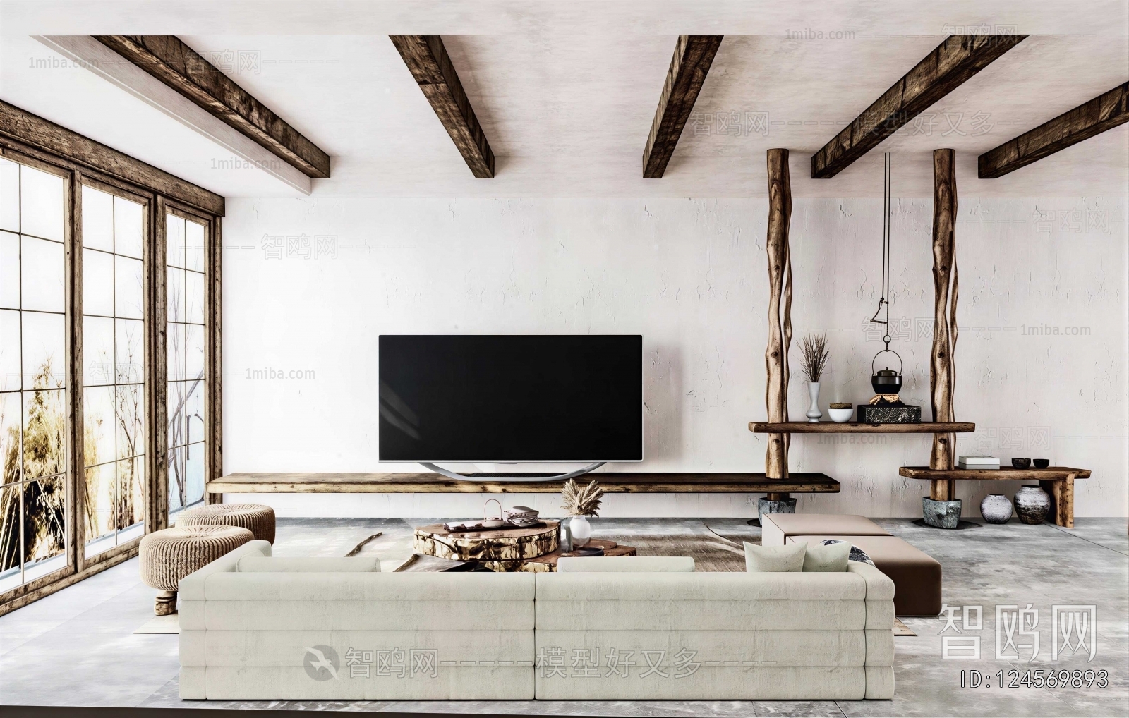 Wabi-sabi Style A Living Room