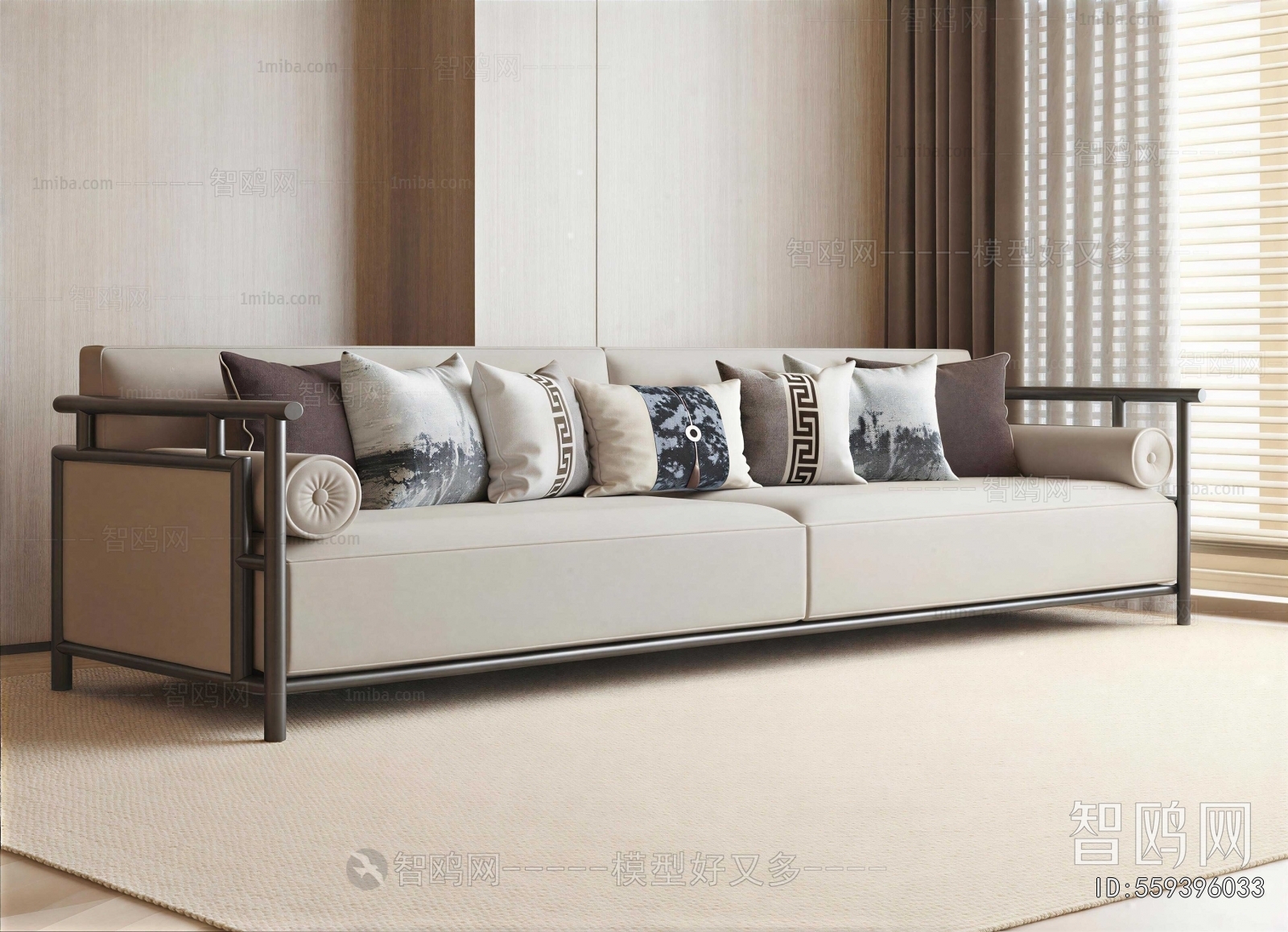 New Chinese Style A Sofa For Two