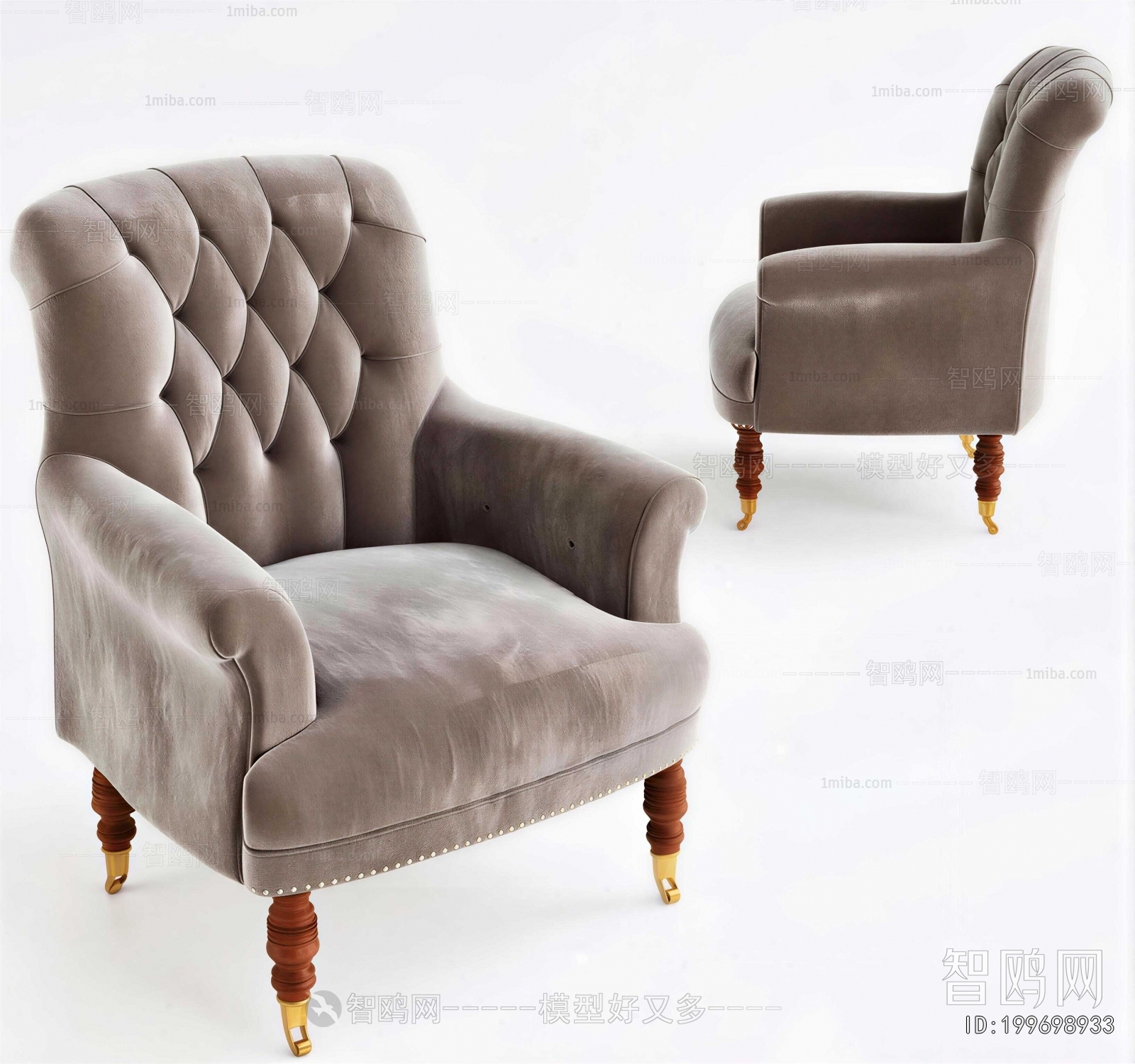 New Classical Style Single Sofa
