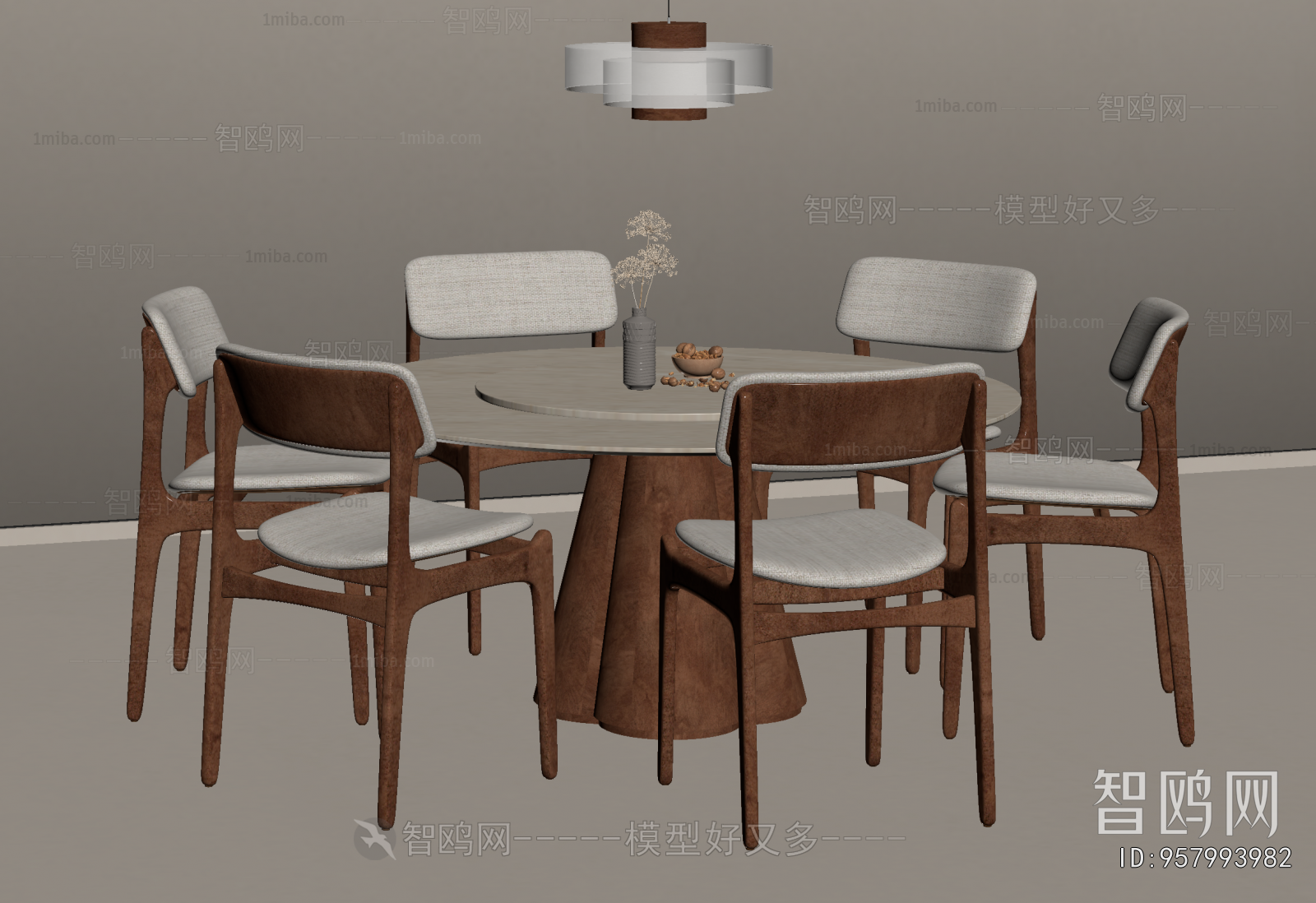 Wabi-sabi Style Dining Table And Chairs