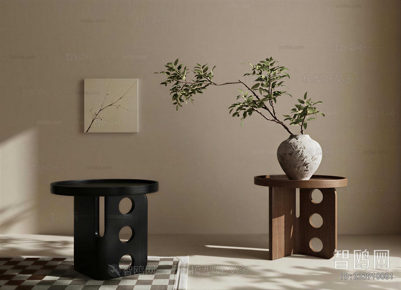 Wabi-sabi Style Side Table/corner Table
