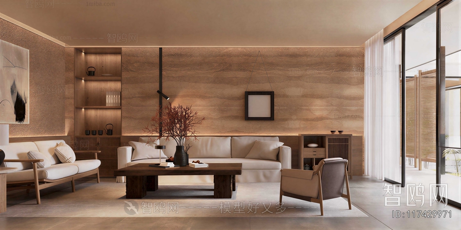 Wabi-sabi Style A Living Room