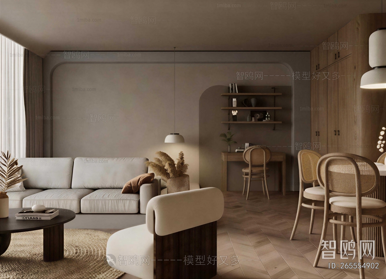 Wabi-sabi Style A Living Room