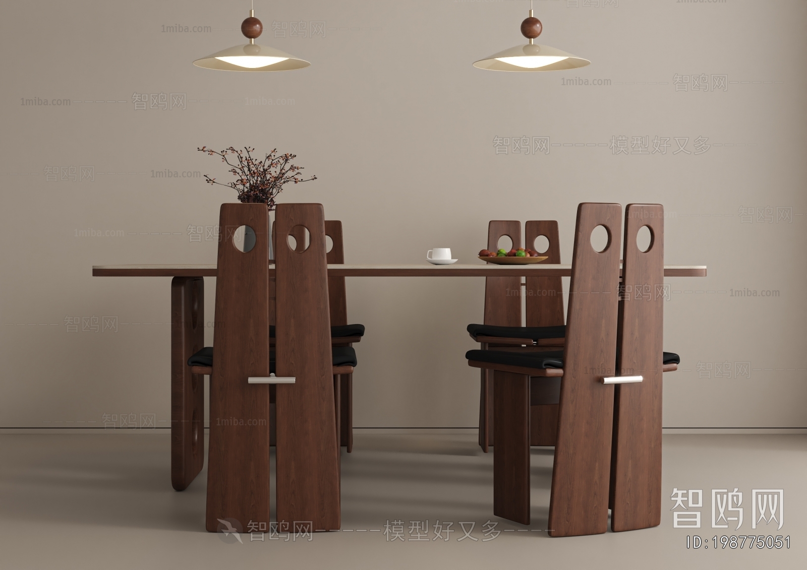 Wabi-sabi Style Dining Table And Chairs