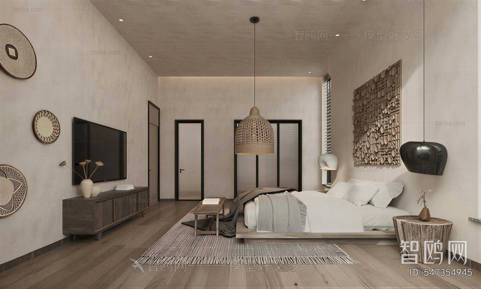 Wabi-sabi Style Bedroom
