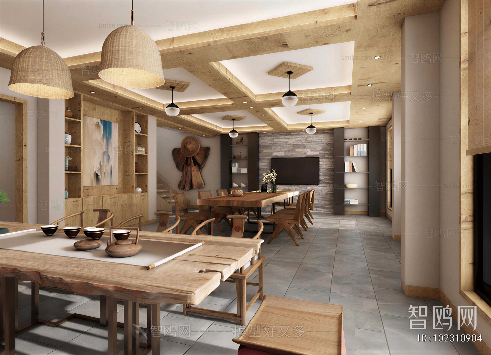 Wabi-sabi Style Dining Room