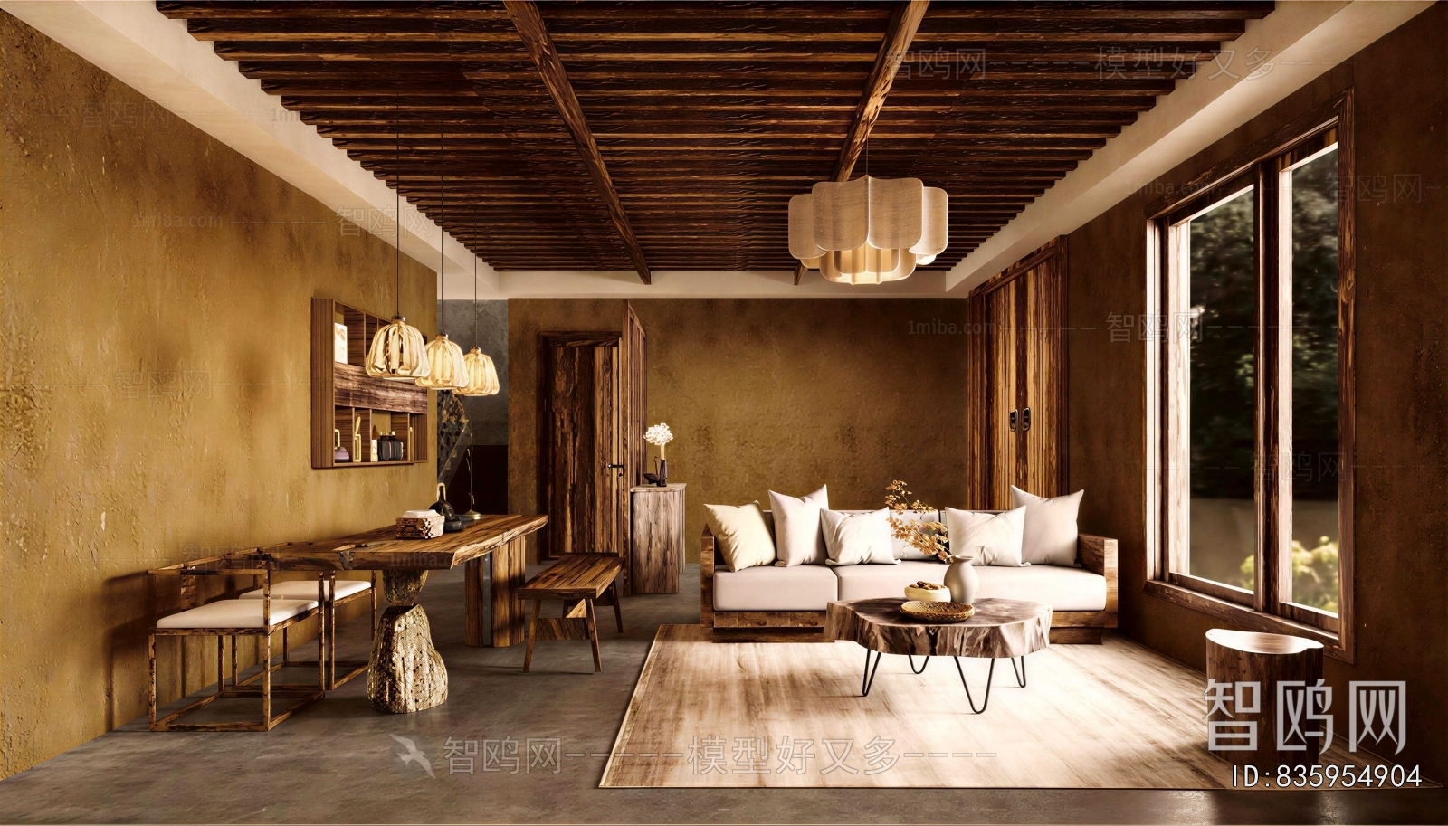 Wabi-sabi Style A Living Room