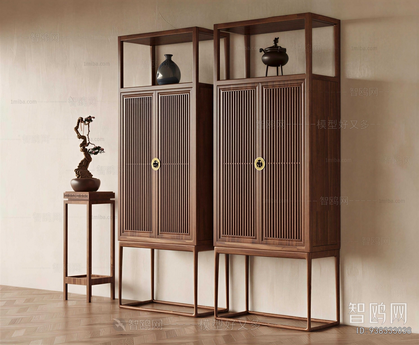 New Chinese Style Side Cabinet