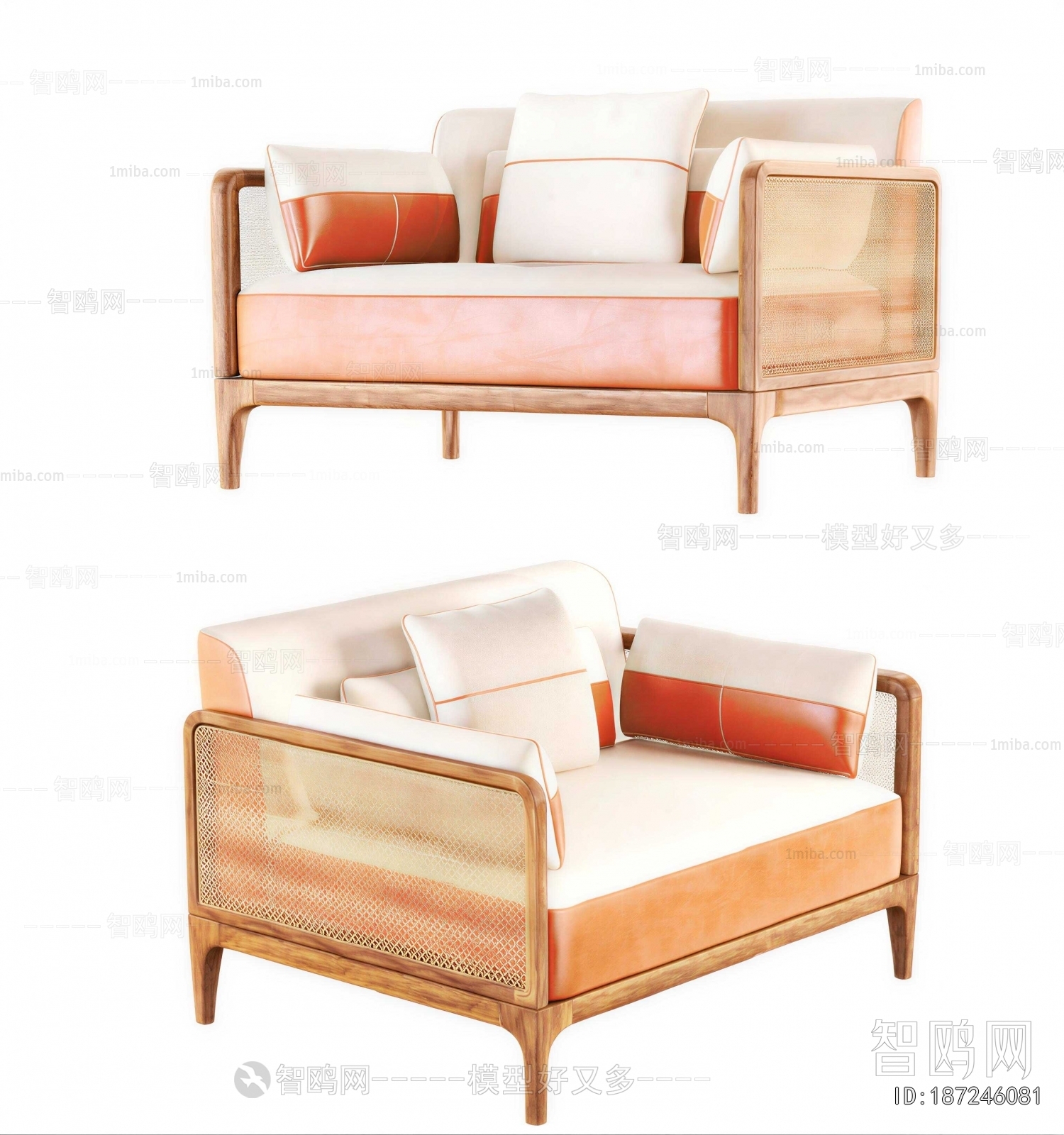 New Chinese Style Single Sofa
