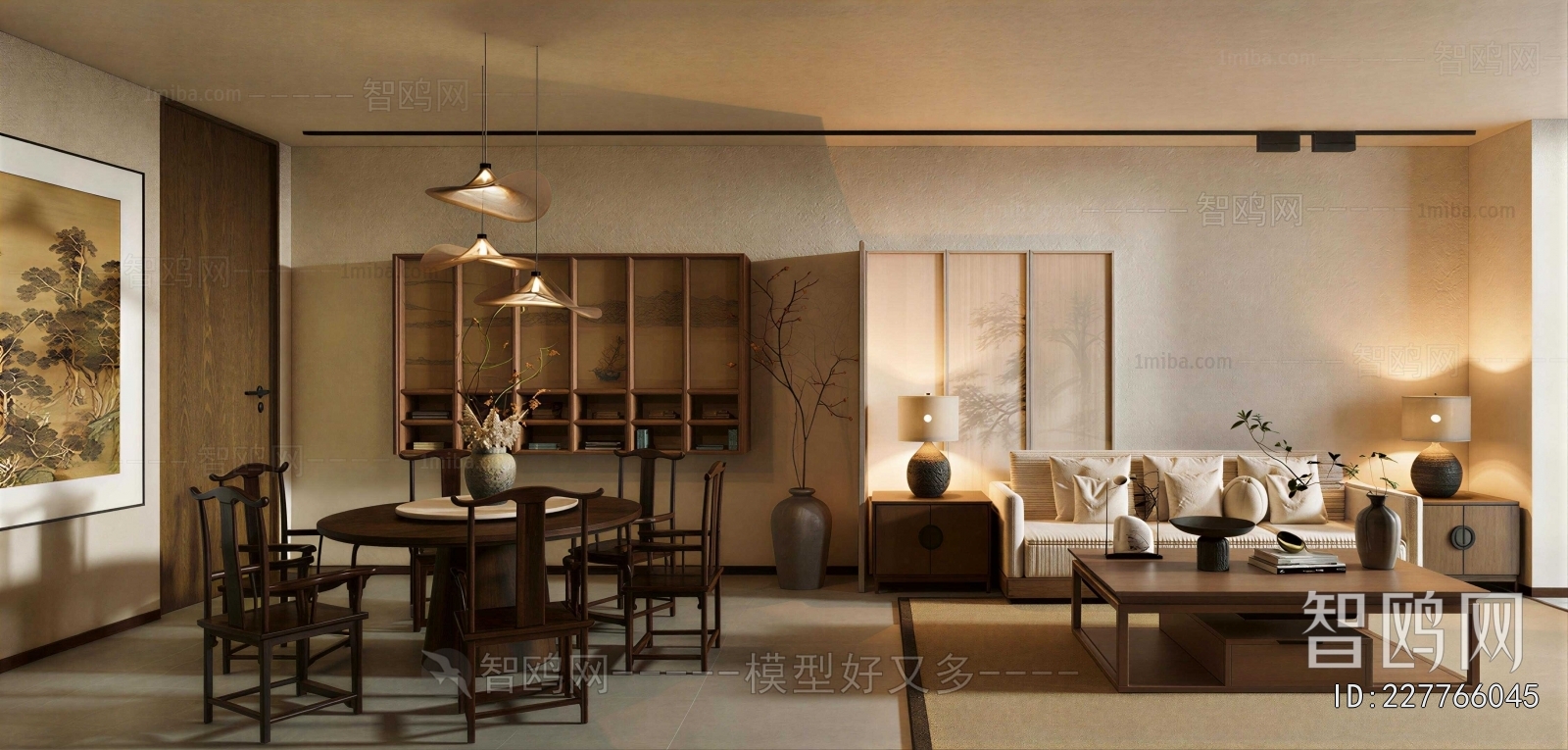 New Chinese Style A Living Room