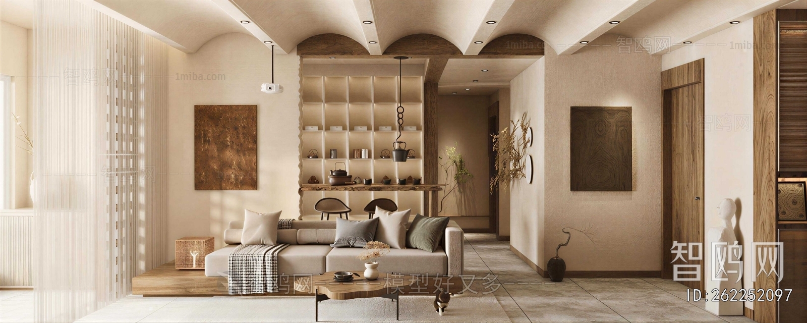 Wabi-sabi Style A Living Room