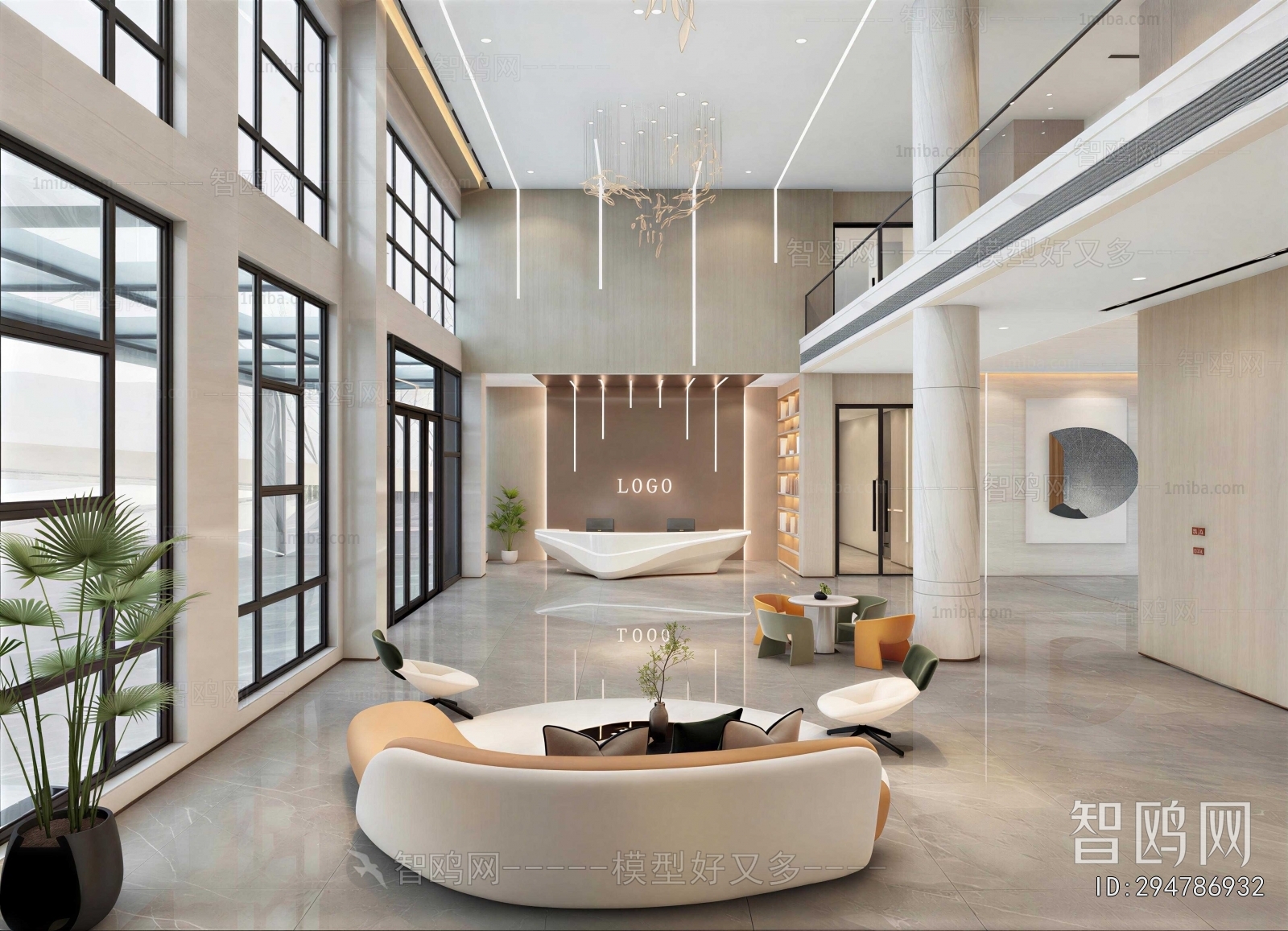 Modern Office Reception Desk
