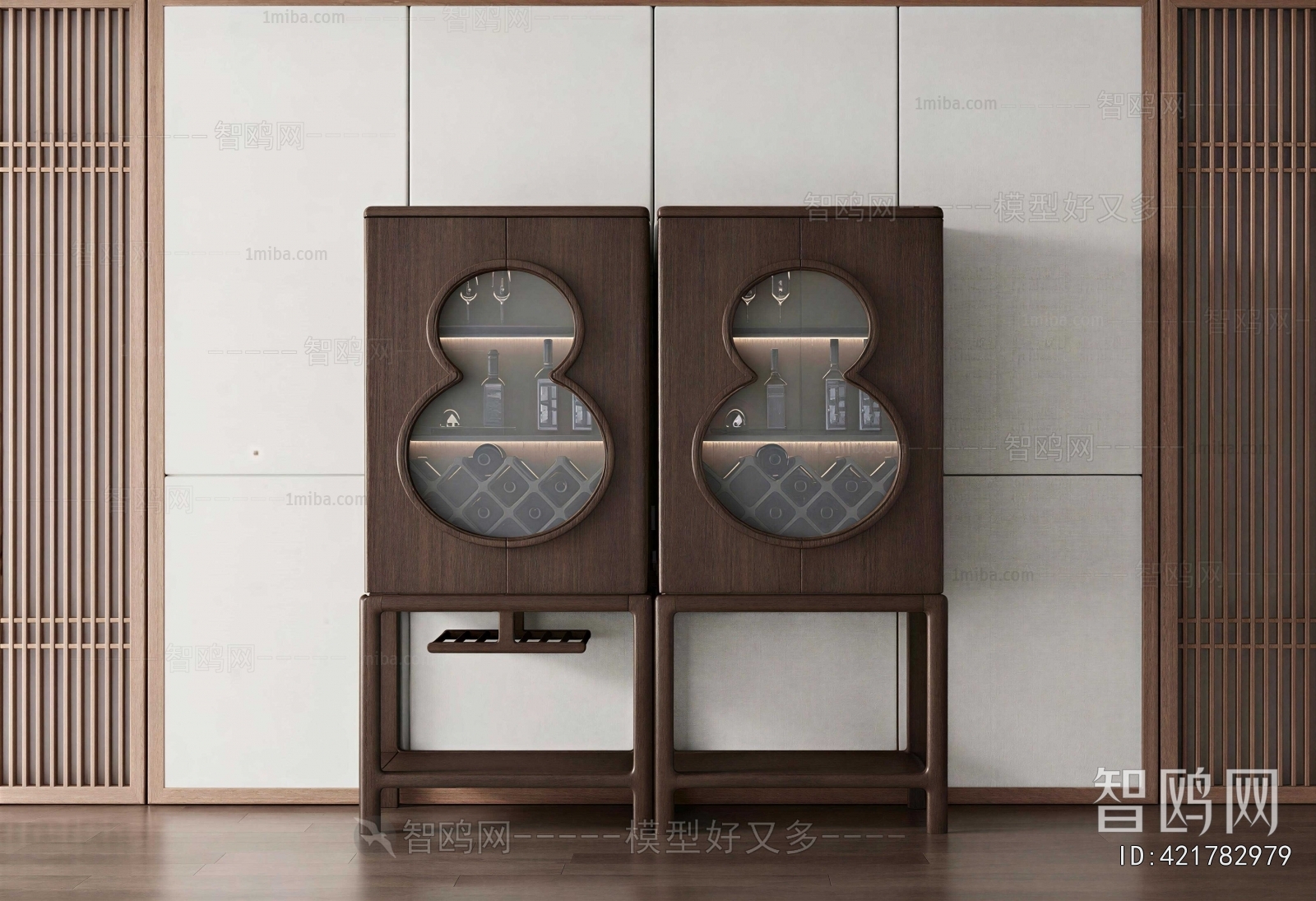 New Chinese Style Side Cabinet
