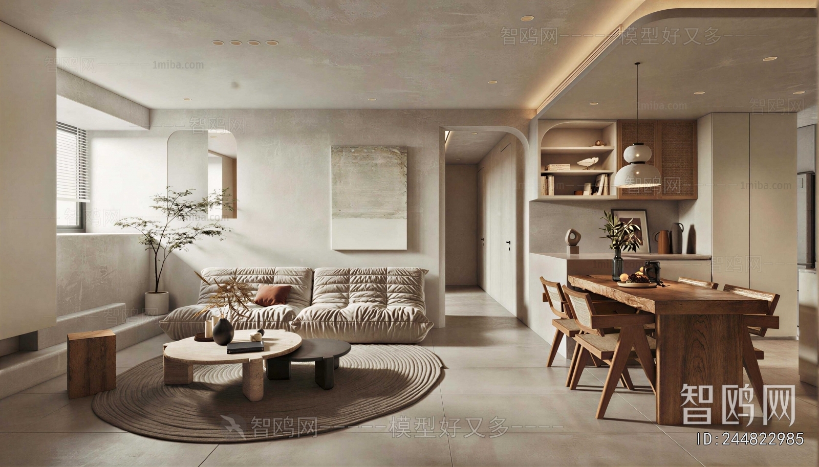 Wabi-sabi Style A Living Room
