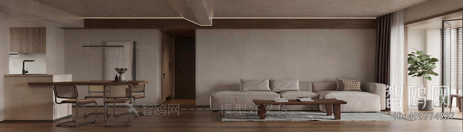 Wabi-sabi Style A Living Room