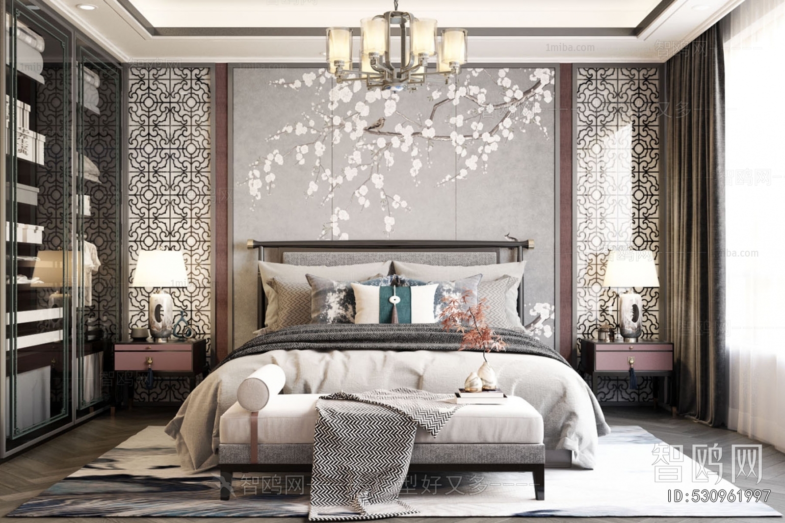 New Chinese Style Bedroom