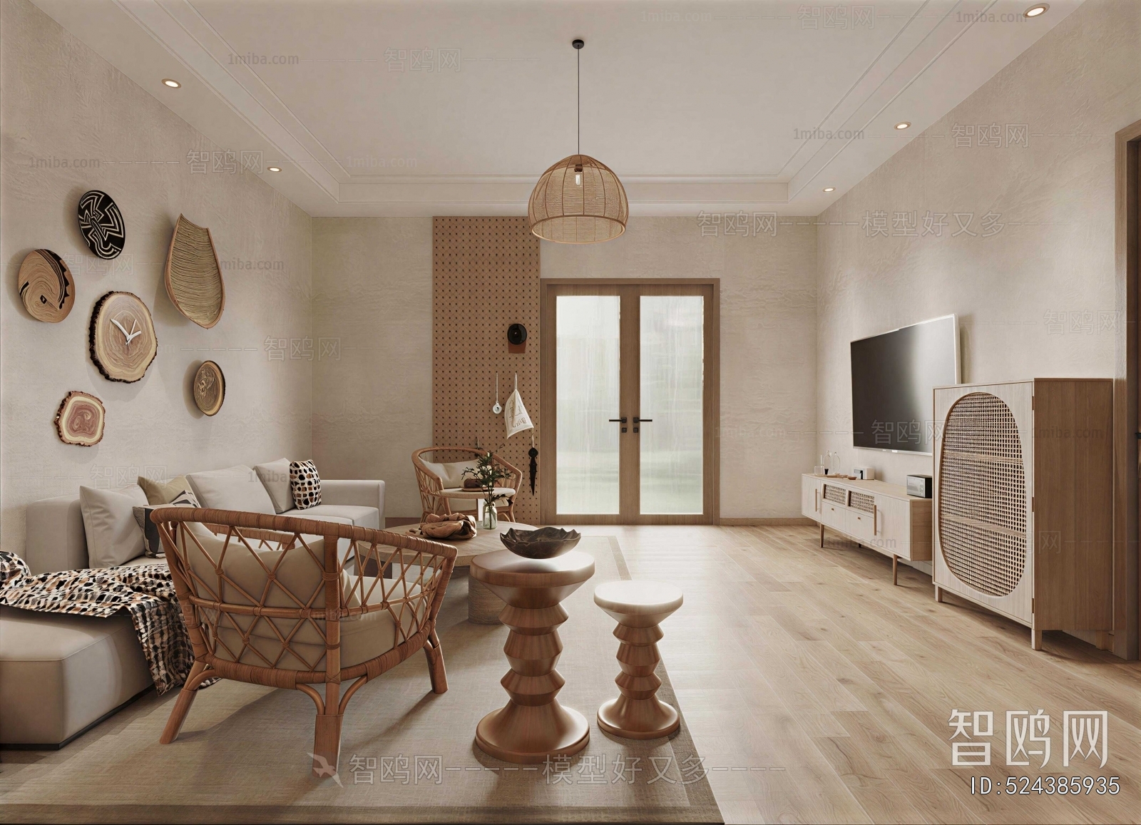 Wabi-sabi Style A Living Room