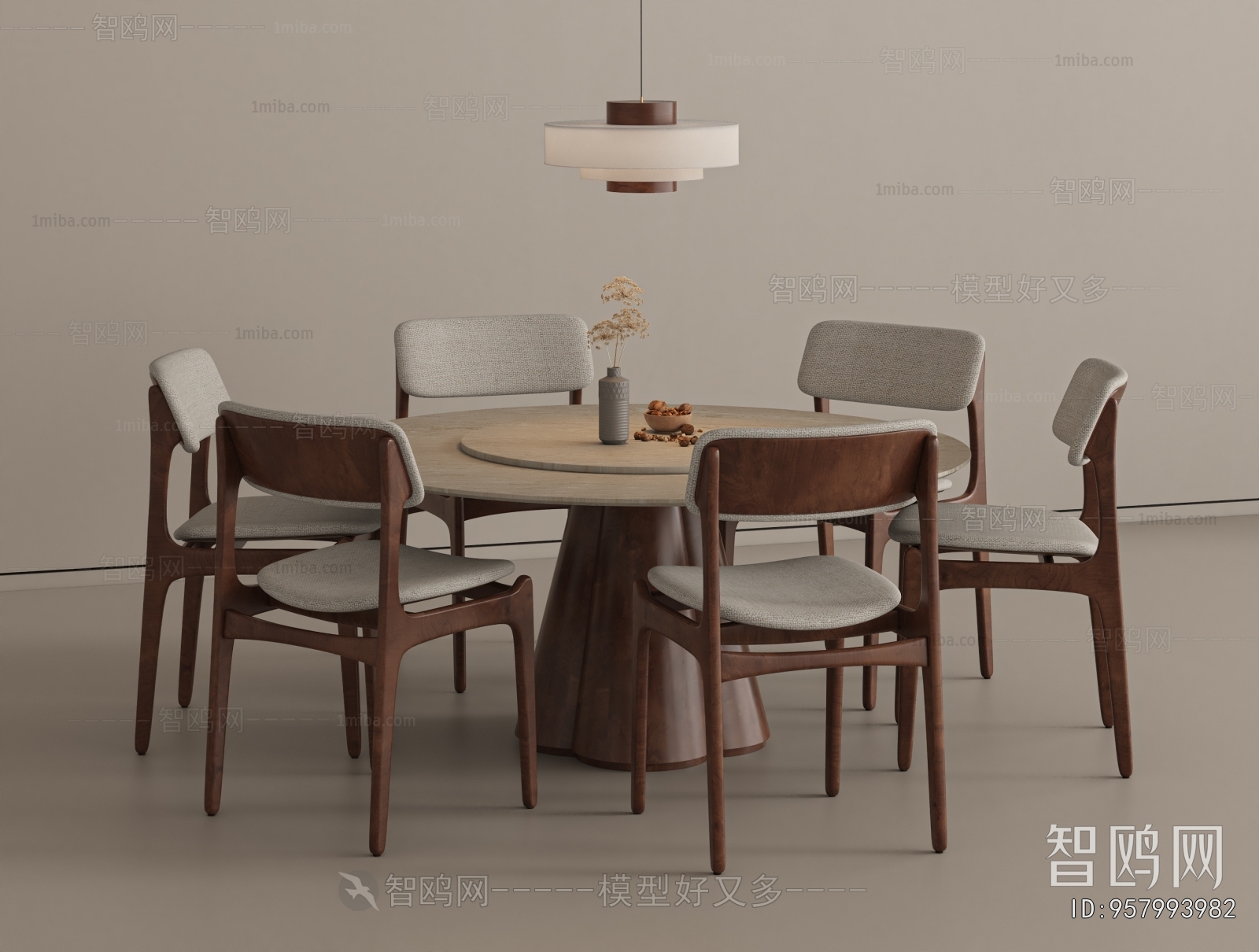 Wabi-sabi Style Dining Table And Chairs