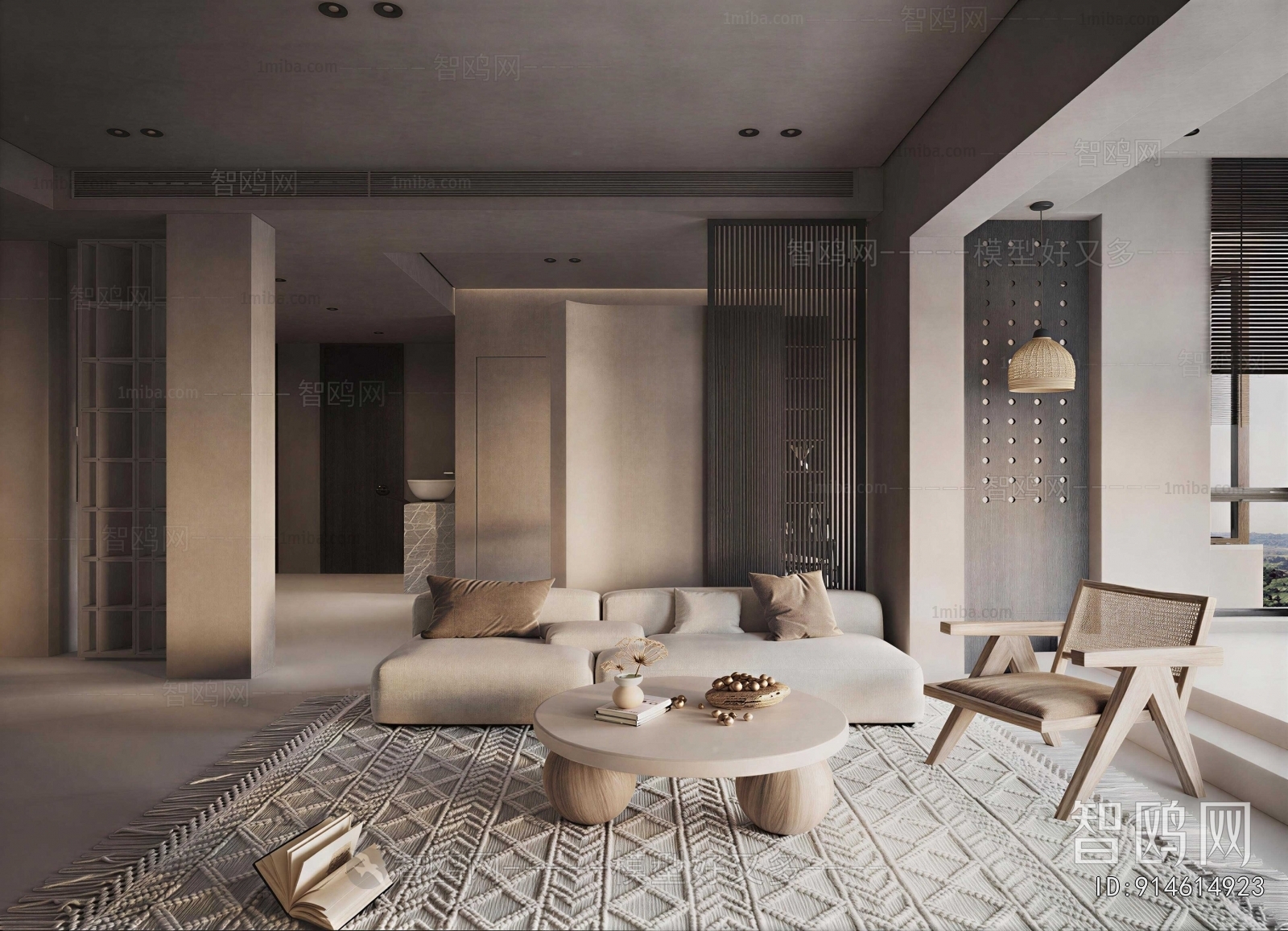 Wabi-sabi Style A Living Room