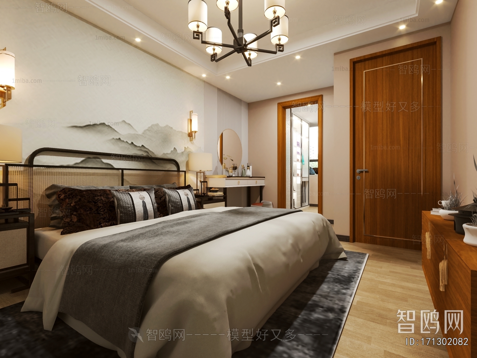 New Chinese Style Bedroom