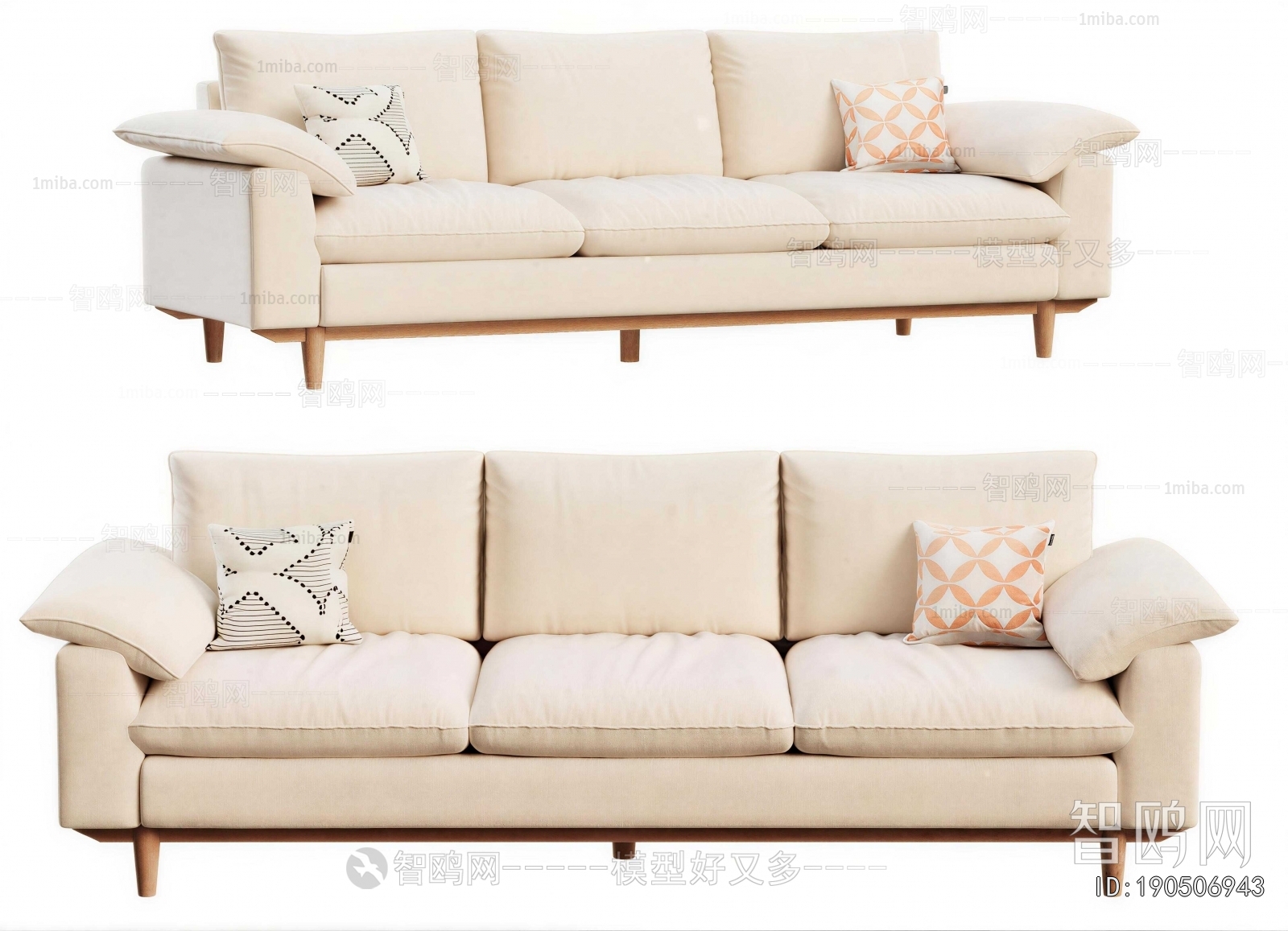 Modern Three-seat Sofa
