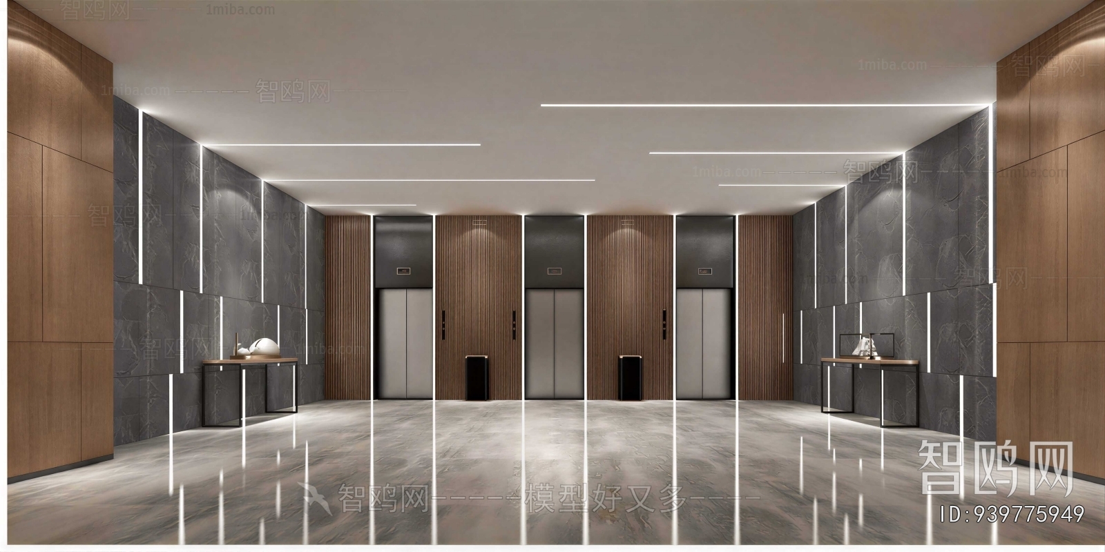 Modern Office Elevator Hall